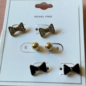Set of 3, Stud Earrings